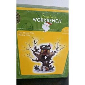 Vintage Santa's Workbench 2002 Tree House Lookout Christmas Village Decor‎ Resin